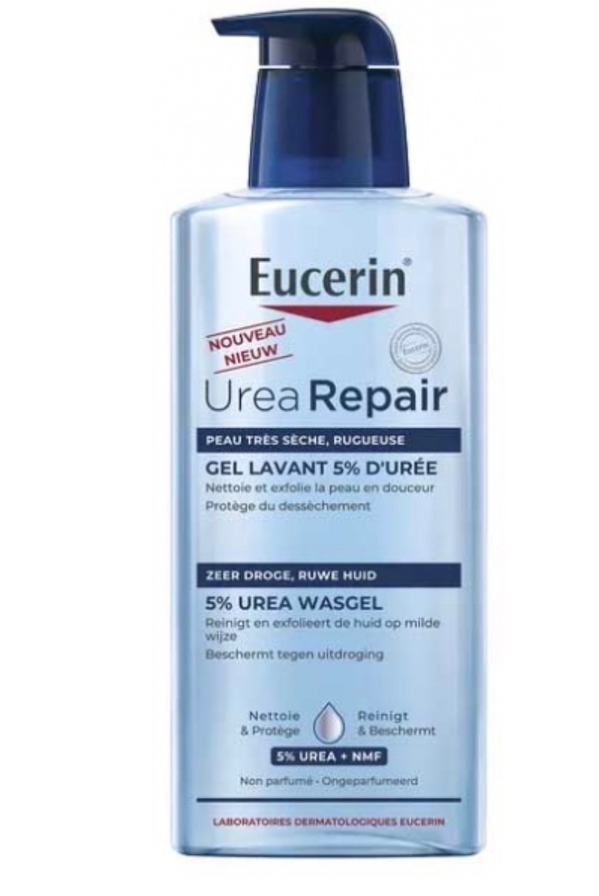 Eucerin UreaRepair PLUS 5% Urea Gel Lavant label