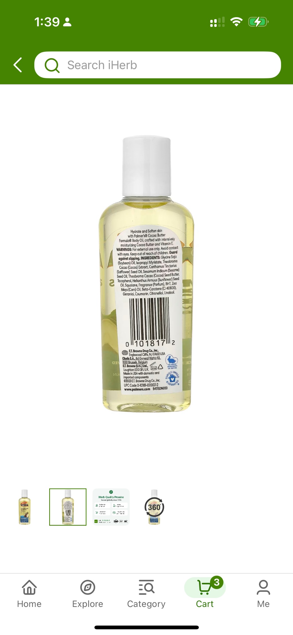 Palmer's Cocoa Butter Formula Body Oil
