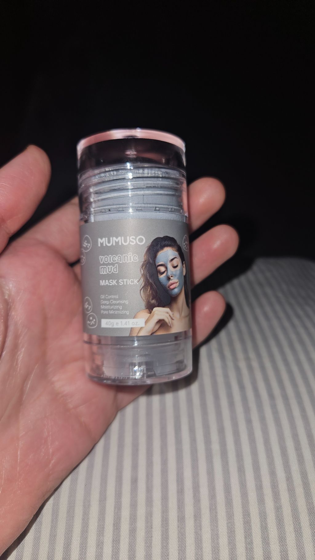 Mumuso Volcanic Mud Mask Stick label