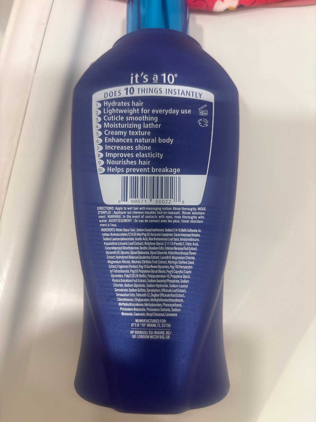 it's a 10 Miracle Shampoo