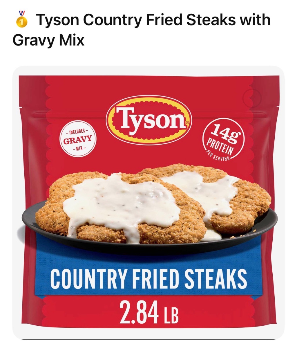 Tyson Country Fried Steaks with Gravy Mix