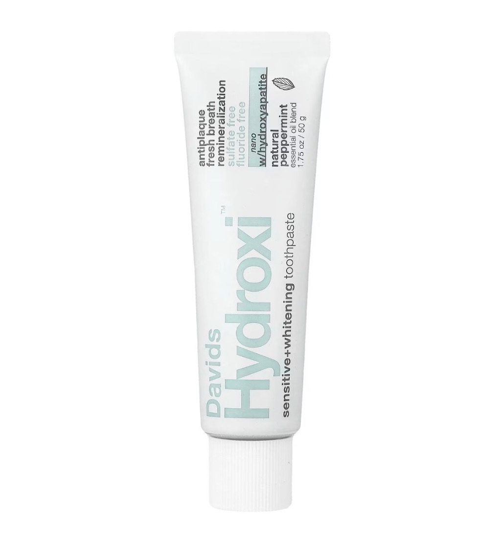 Davids Hydroxi Sensitive+Whitening Toothpaste label