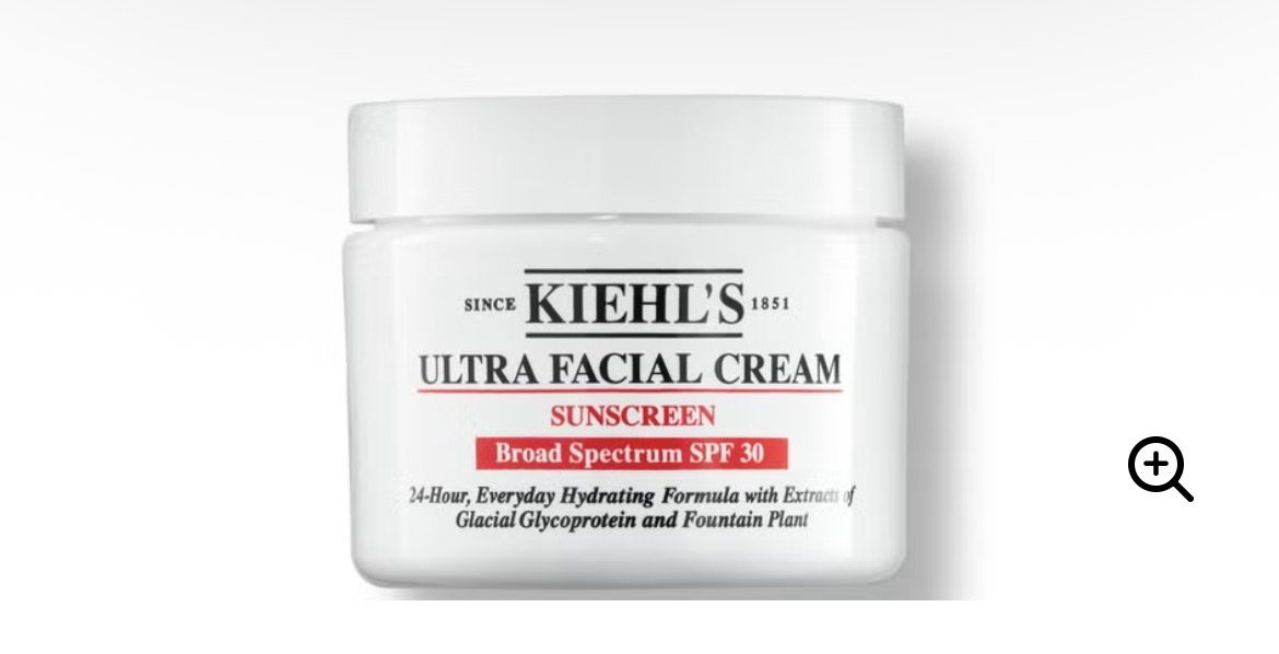 Kiehl's Ultra Facial Cream Sunscreen Broad Spectrum SPF 30 product label