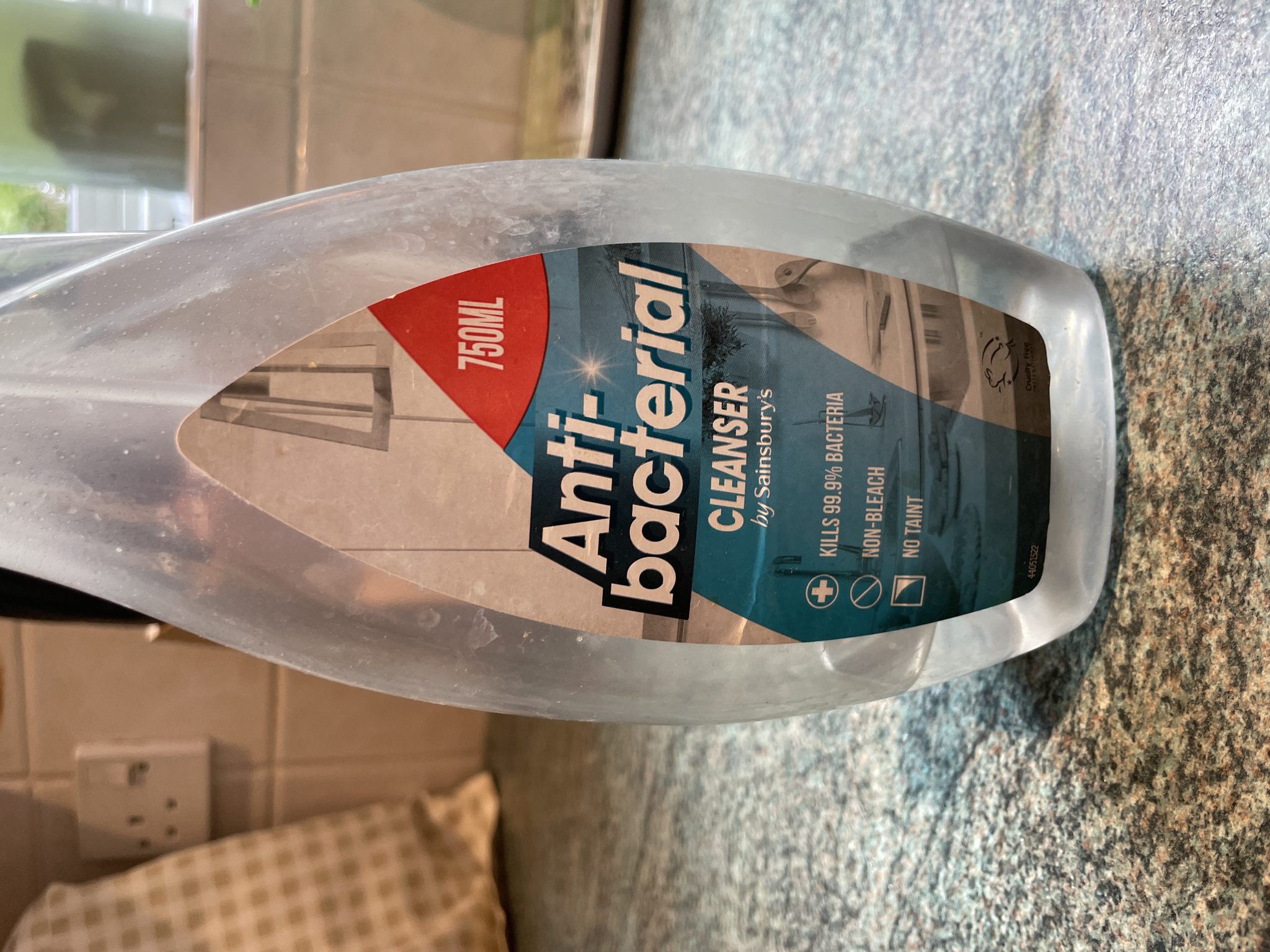 Sainsbury's Anti-bacterial Cleanser product label