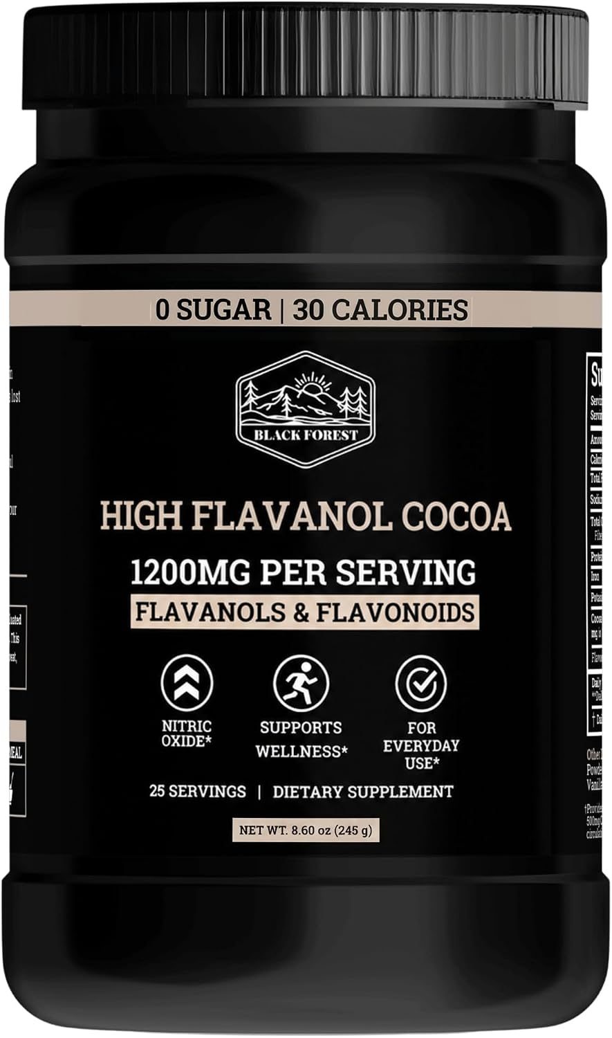 Black Forest High Flavanol Cocoa product label