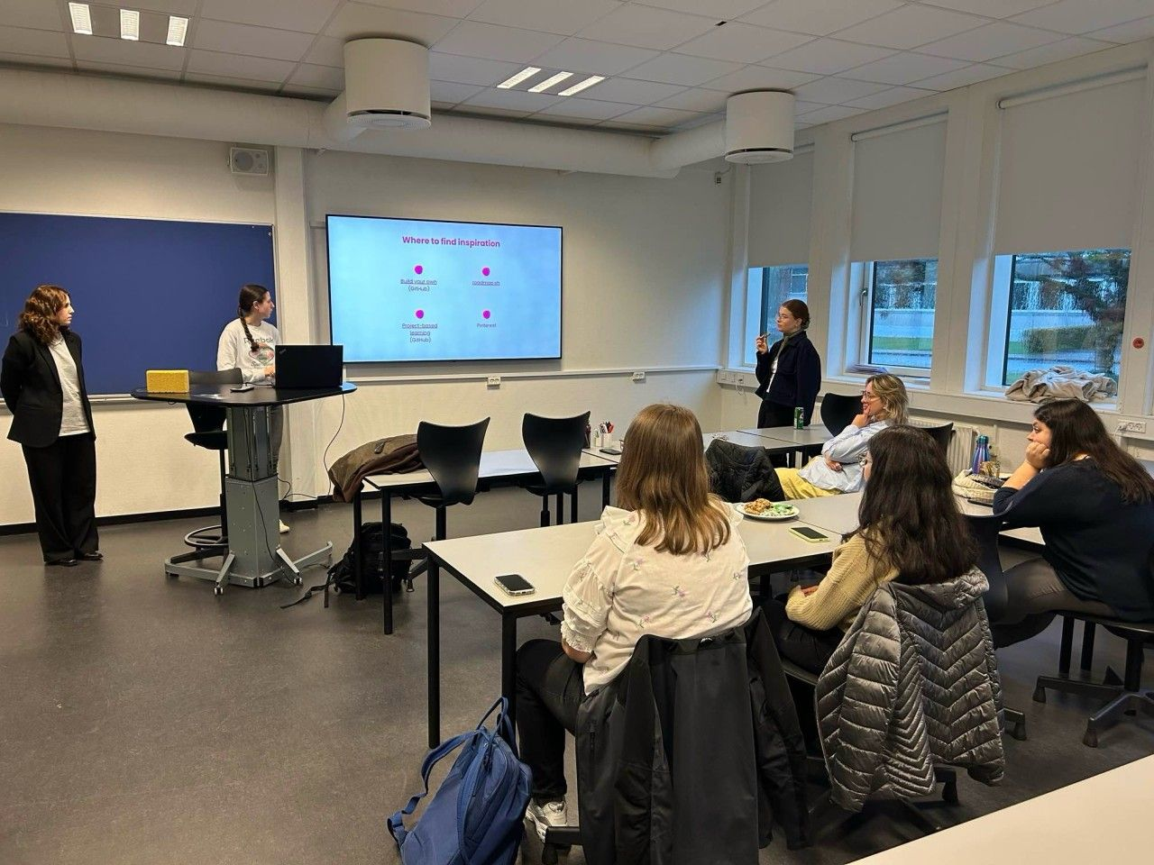 Julia presenting during the interview workshop