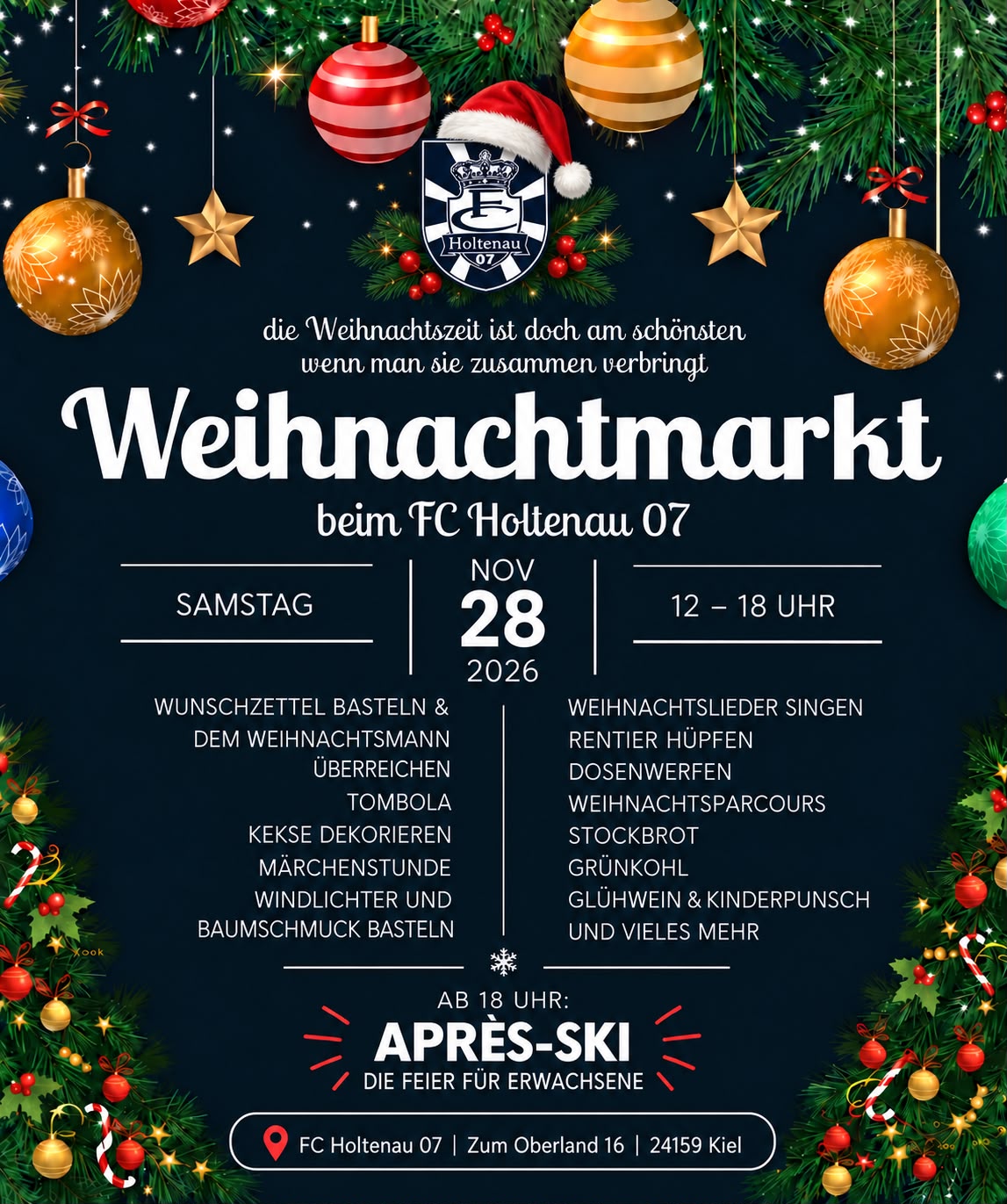 Weihnachtsmarkt beim FC Holtenau 07