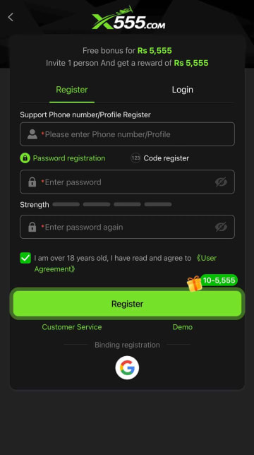 X555 Game Login
