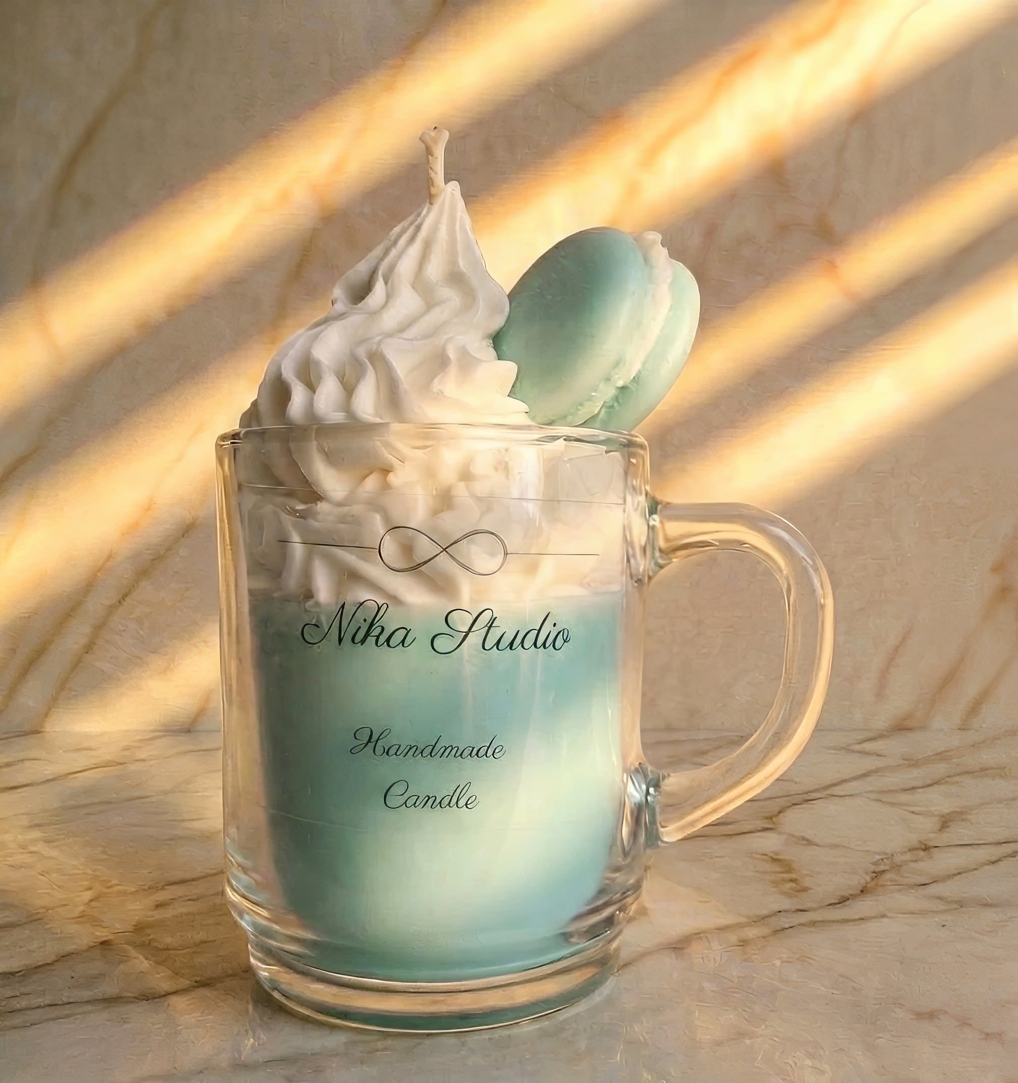 ukrasna sveća - Sveća u šolji — Mint Macaron