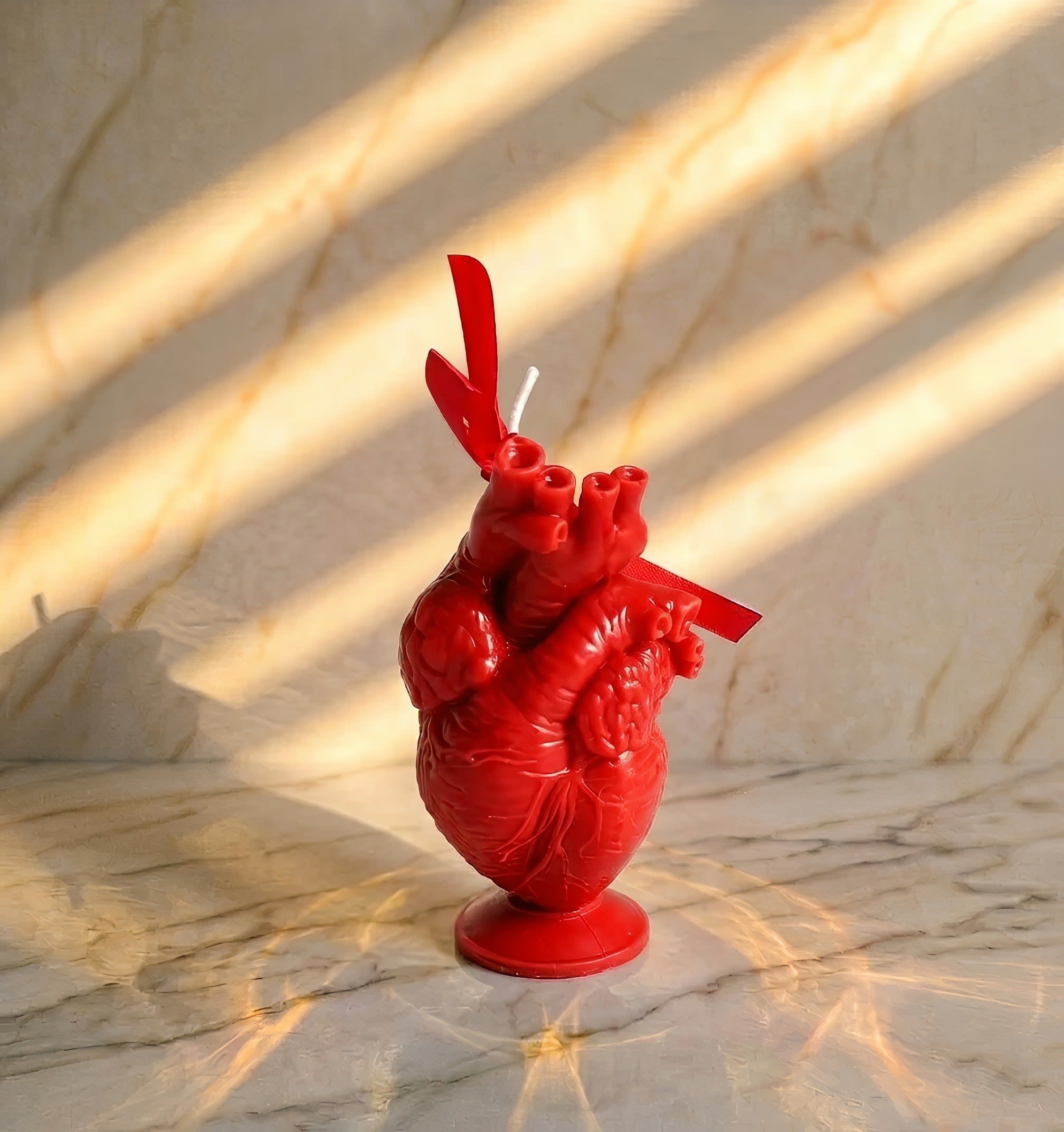 ukrasna sveća - Figura sveća — Anatomsko srce (Crvena)