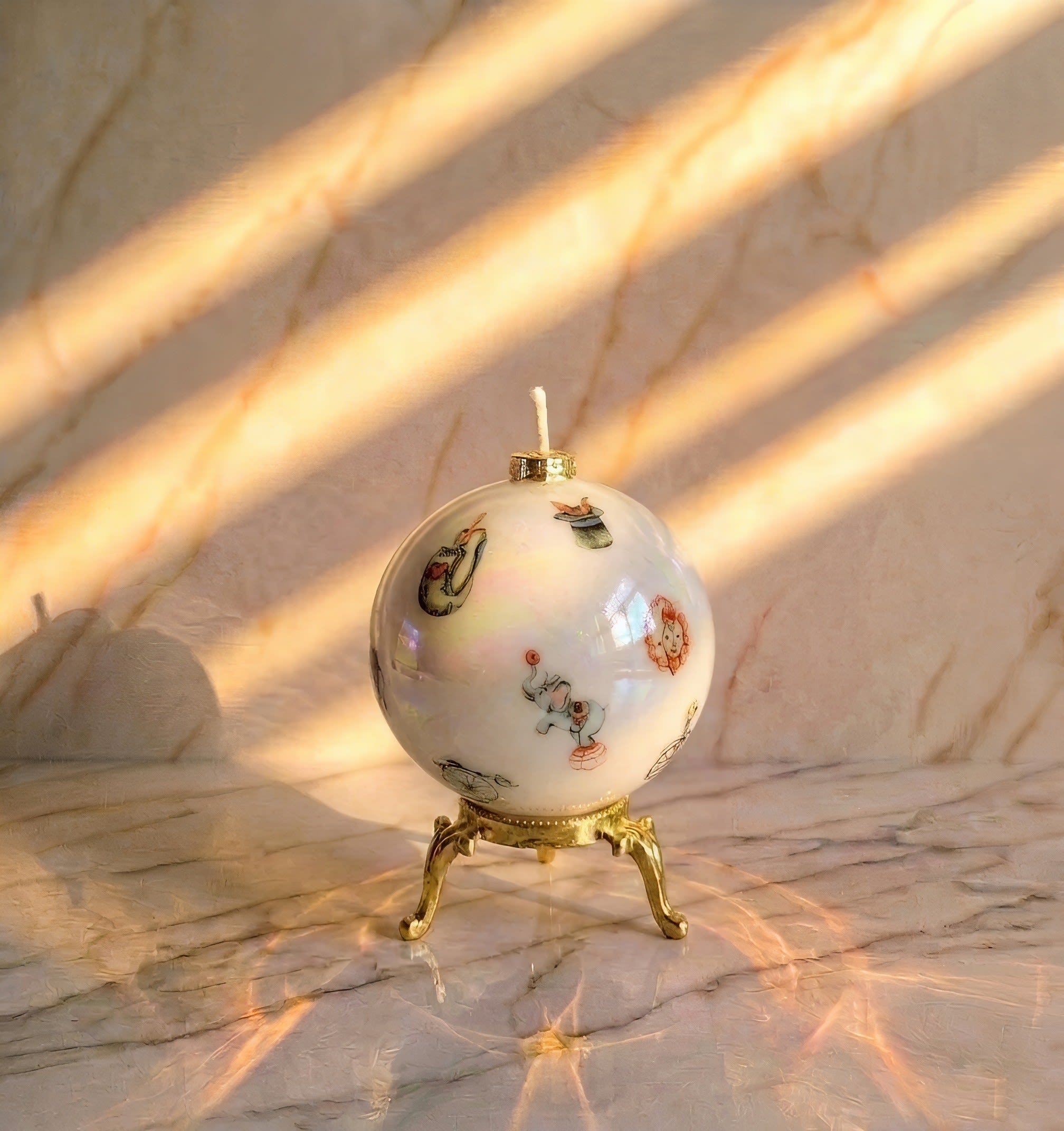 ukrasna sveća - Porcelanska sveća — Vintage Circus kugla 2
