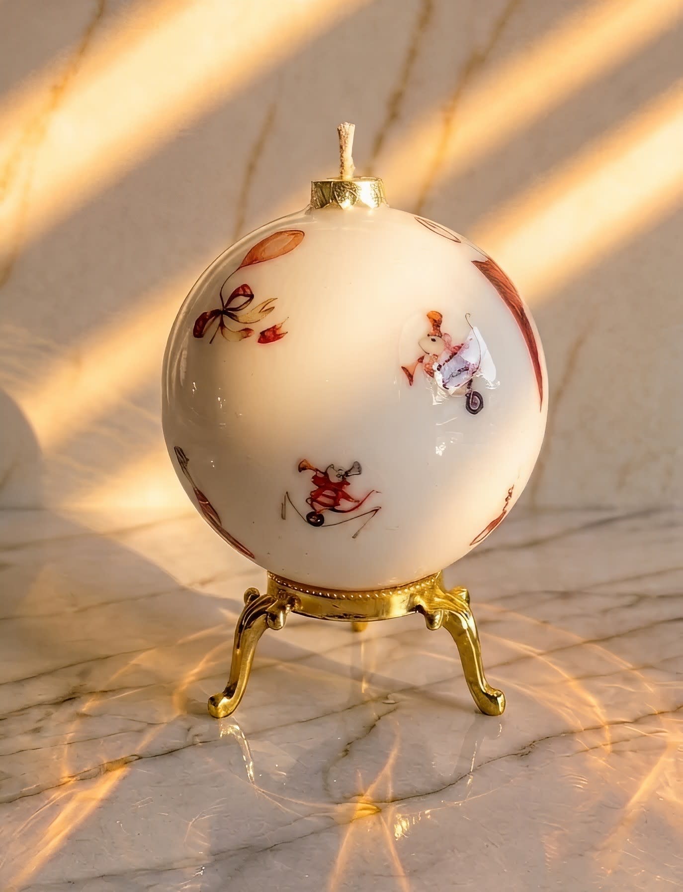 ukrasna sveća - Porcelanska sveća — Cirkuska magija (Vintage kugla) 3