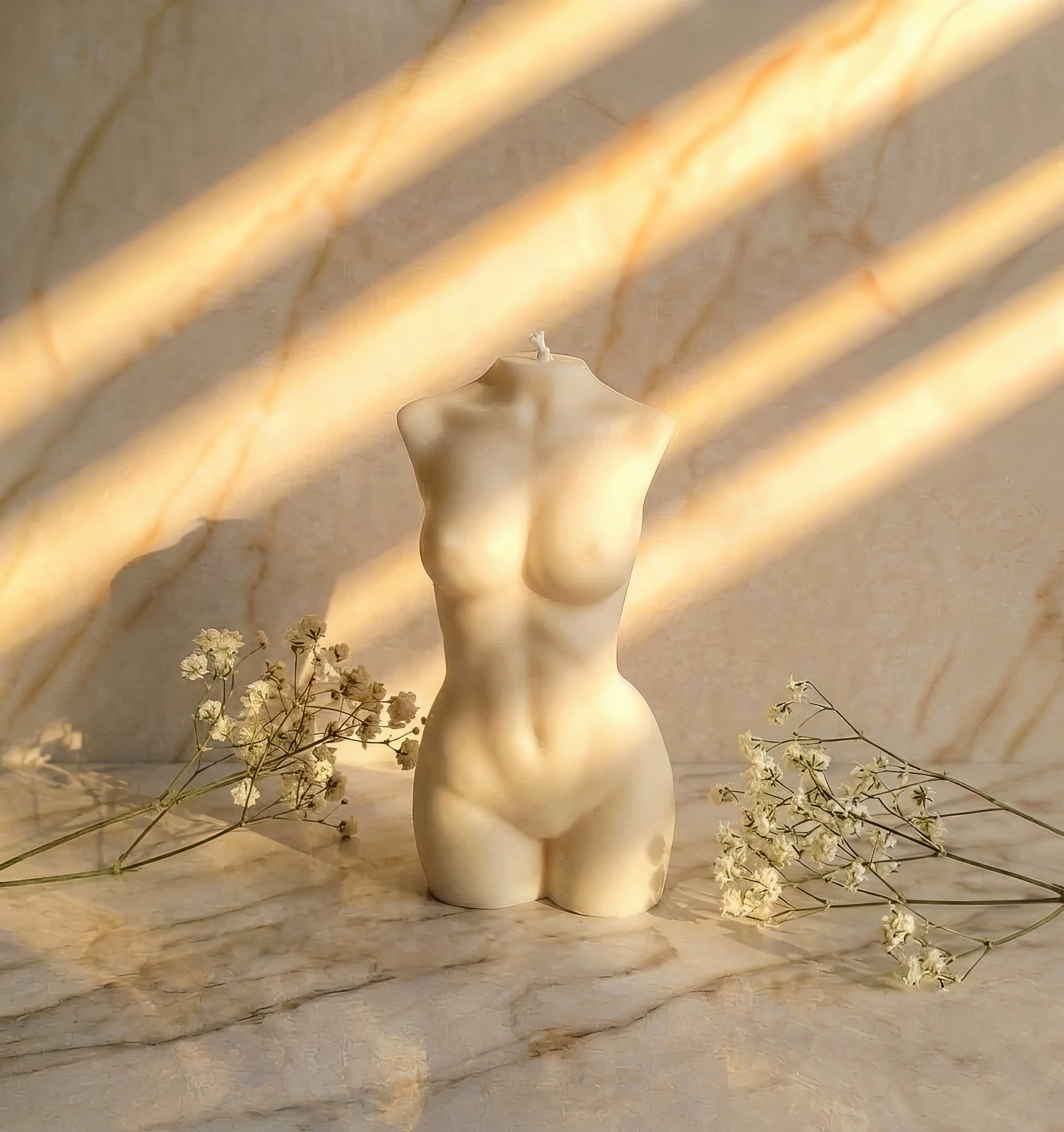 ukrasna sveća - Skulpturalna sveća — Ženski torzo (15 cm)
