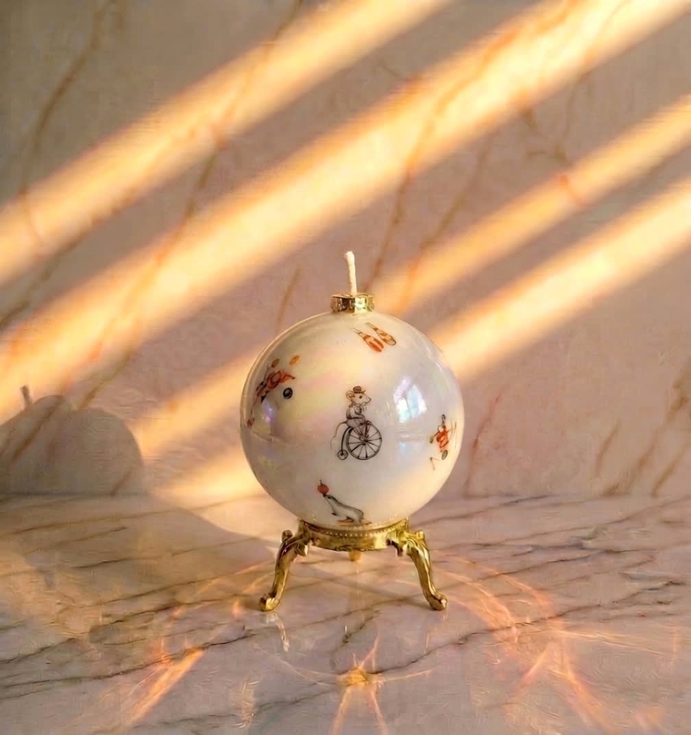 ukrasna sveća - Porcelanska sveća — Vintage Circus kugla 3