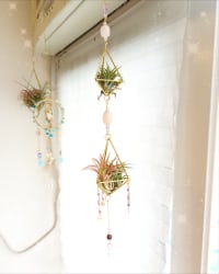 [水晶系列] 空氣草幾何水晶吊架 手作課程