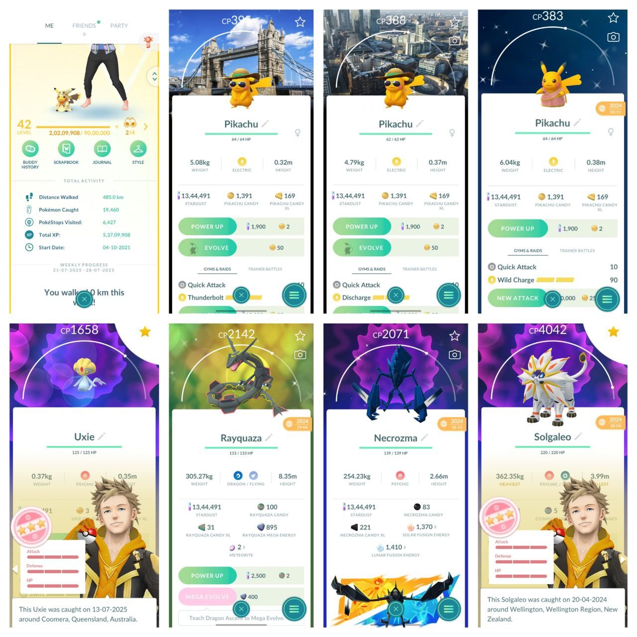 Pokemon Go Account – LEVEL 42 FULLY STACKED ACCOUNT LOCATION BACKGROUND SHINY COSTUME PIKACHU SHINY SAREE PIKACHU SHINY MEGA RAYQUAZA SHINY FUSION NECROZMA HUNDO SOLGALEO SHADOW SHINY BELDUM AND ARTICUNO 42 ACCOUNT 170 Legendary 382 SHINIES