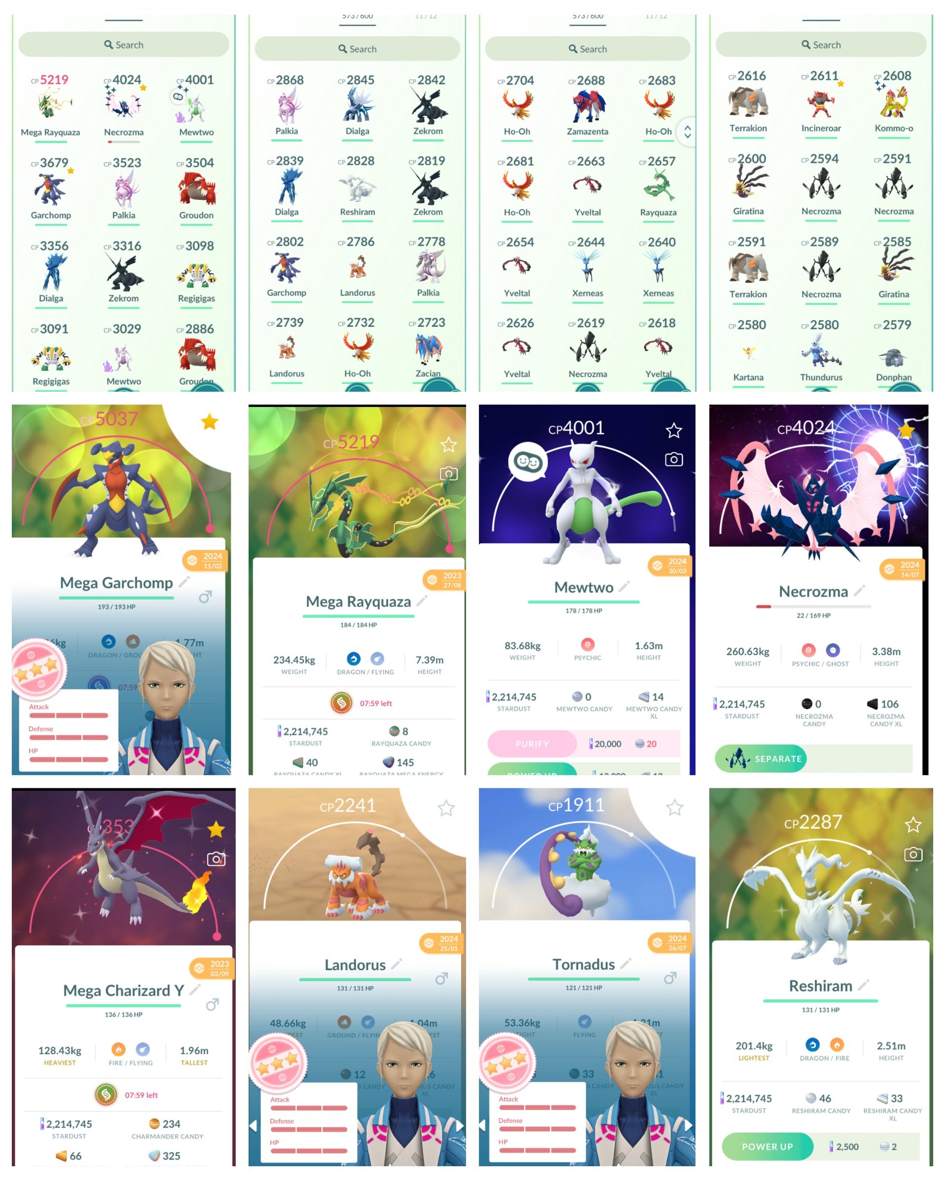 Pokemon Go Account – 40lvl Shiny Dawn Wings Necrozma 4K Shiny Shad Mewtwo 4K Legend:266 Shiny:250 MEGA RAYQUAZA 5K IV100 MEGA Garchomp 5K IV100:Landorus,Tornadus 2209
