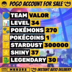 Pokemon Go Account – 🪩 Lvl 34 | Shiny Chansey + Espeon 🌅 | 300K Stardust 🧊 | Full Access 🕹️ | Instant Delivery ! MKG252