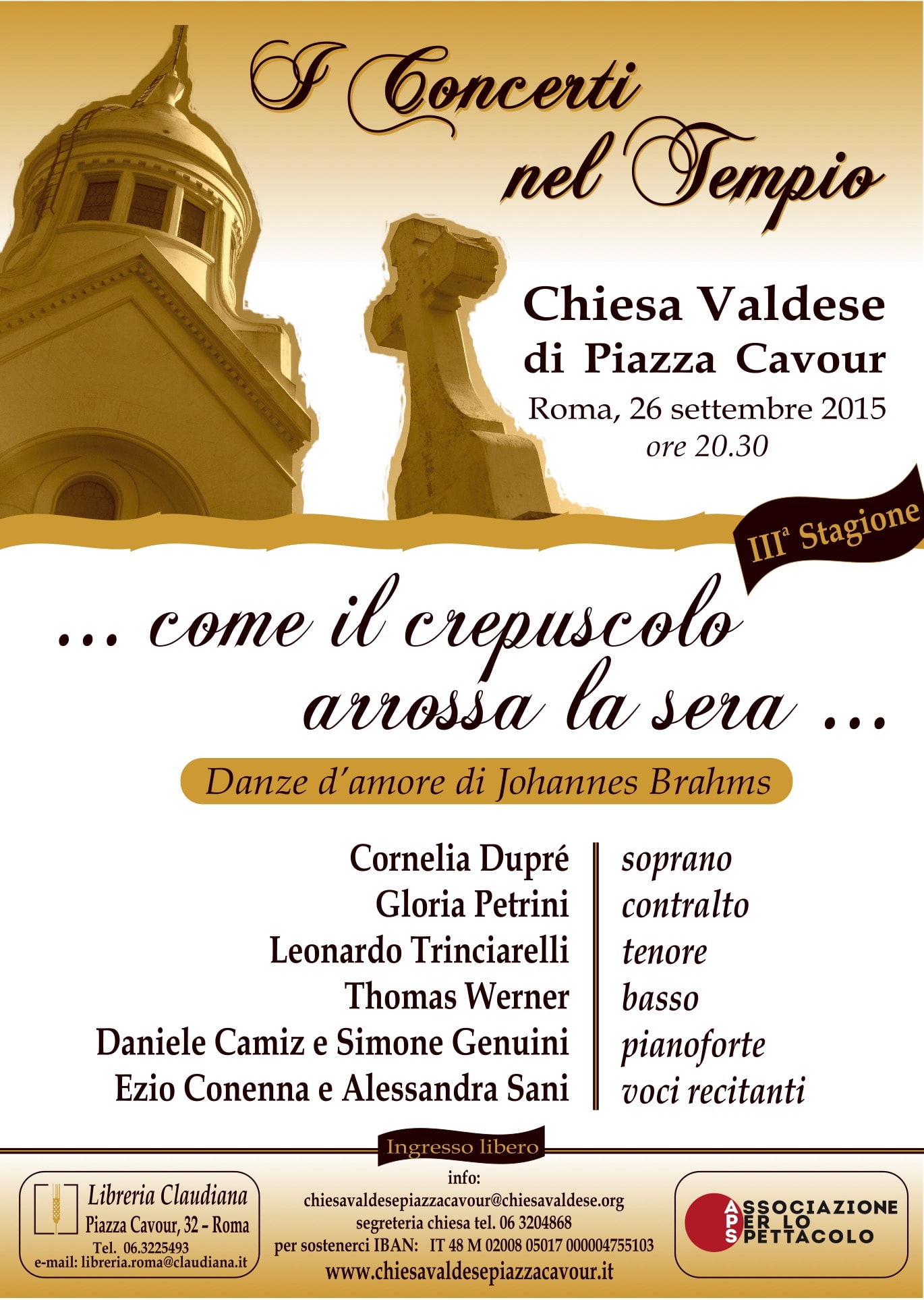 Poster — …come il crepuscolo arrossa la sera… — Danze d'amore di Johannes Brahms