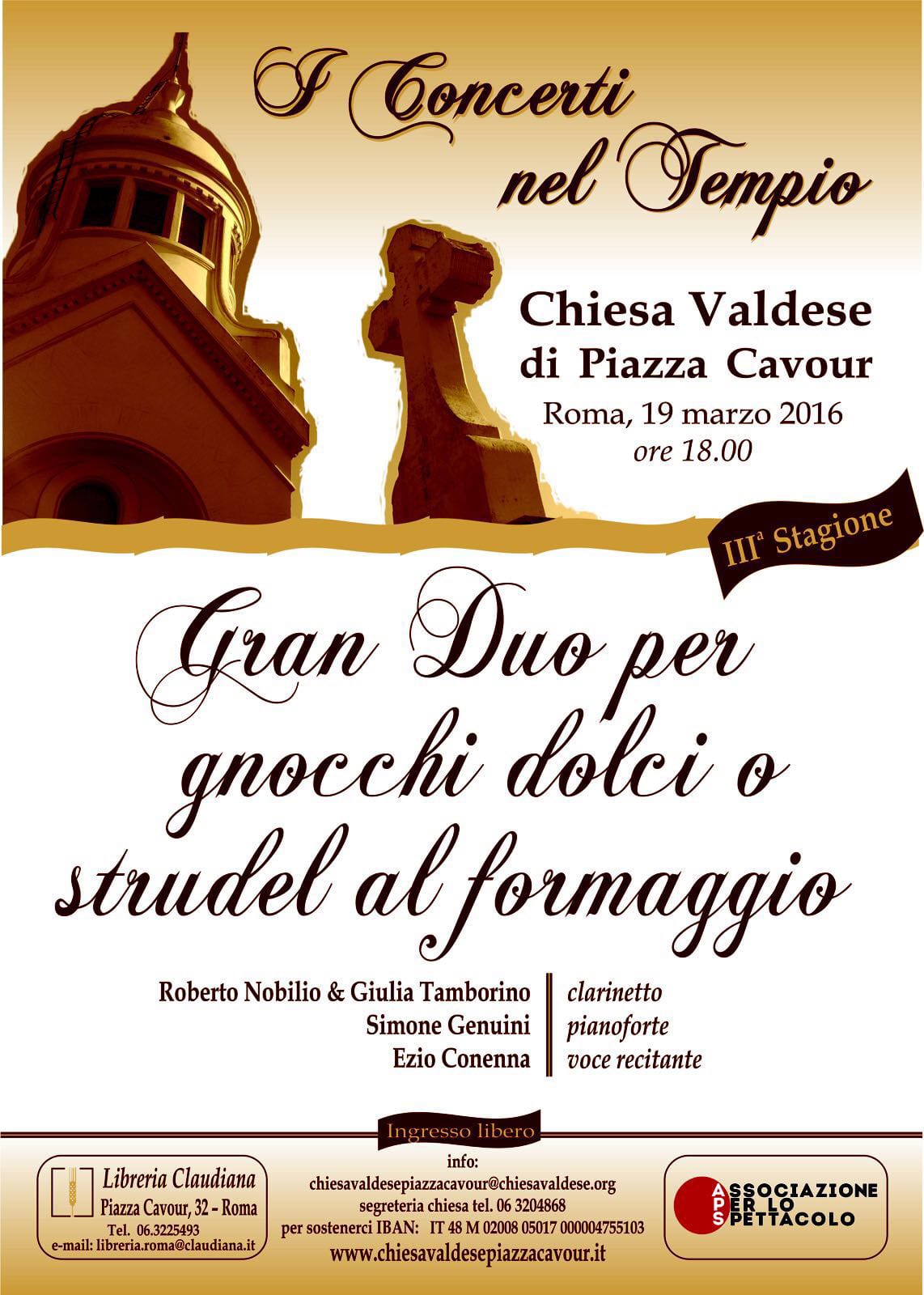 Locandina — Gran Duo per gnocchi dolci o strudel al formaggio