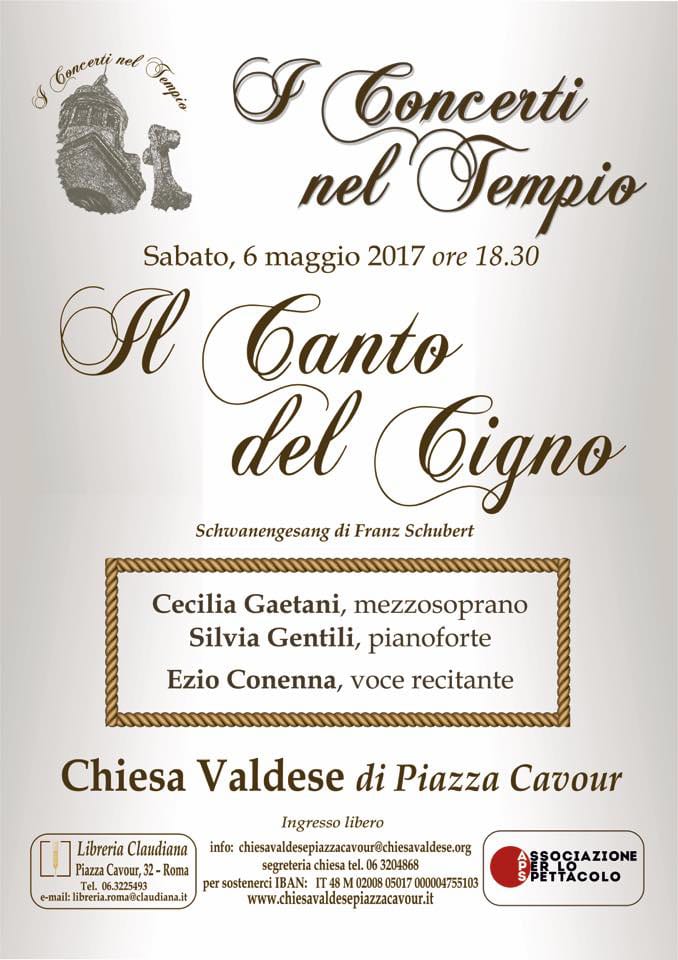 Poster — Il Canto del Cigno — Schwanengesang di Franz Schubert