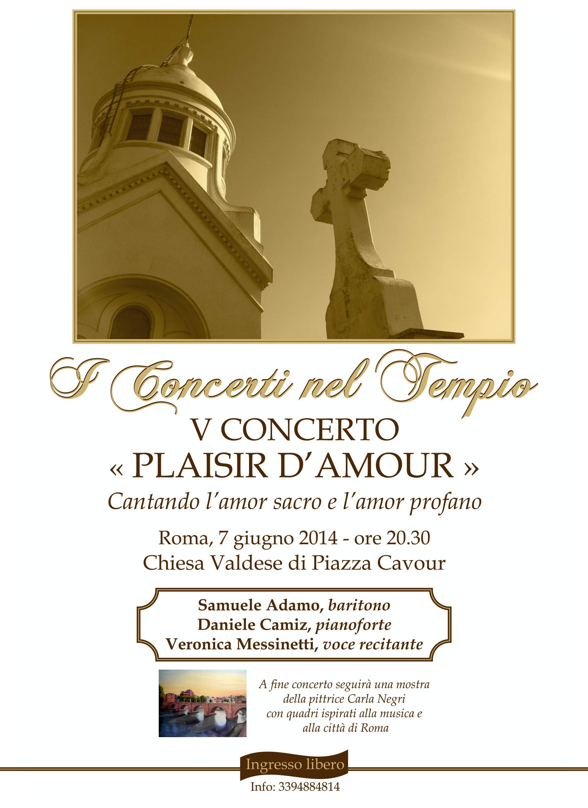 Locandina — Plaisir d'amour — Cantando l'amor sacro e l'amor profano