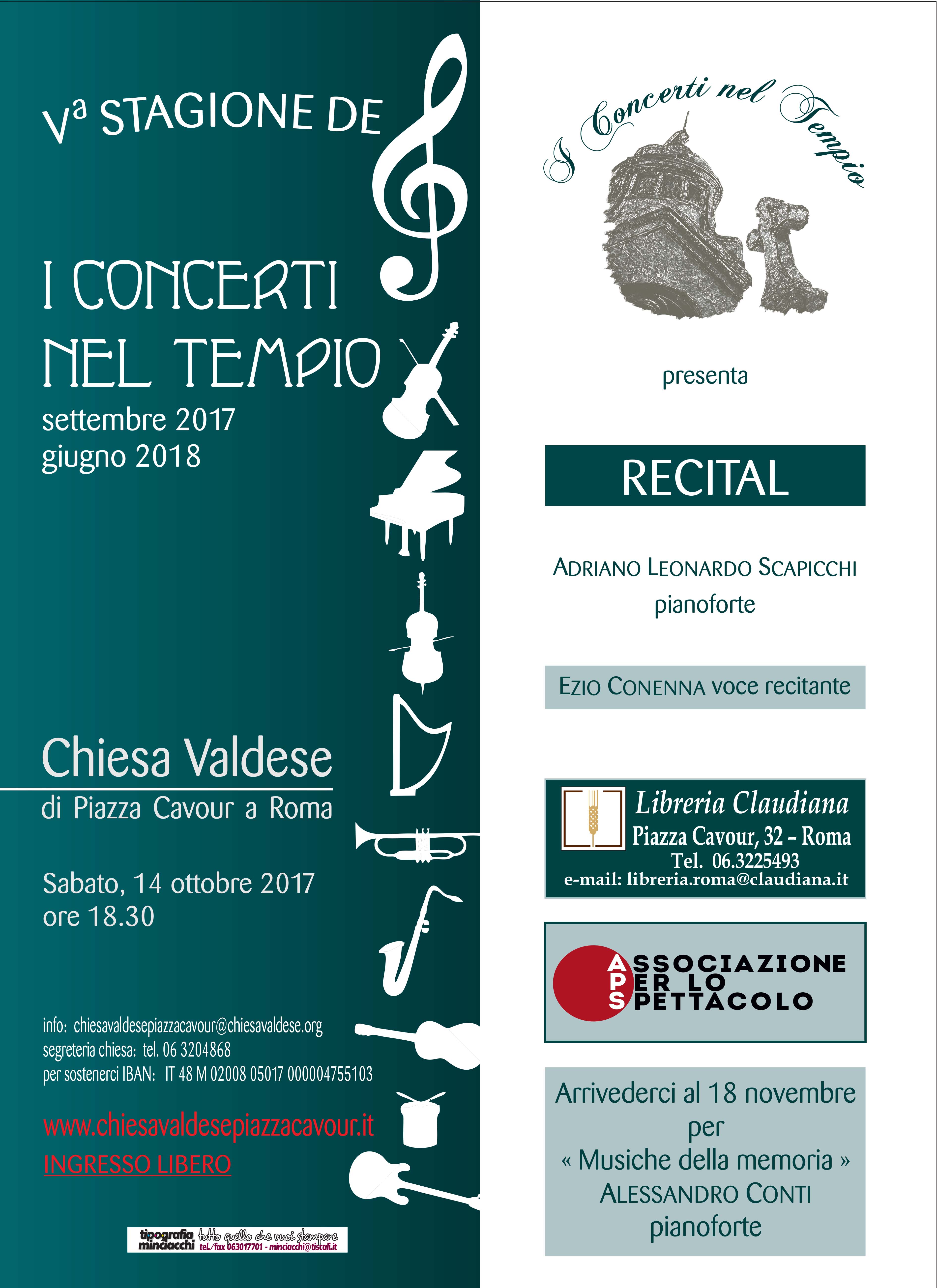 Poster — Recital — Adriano Leonardo Scapicchi