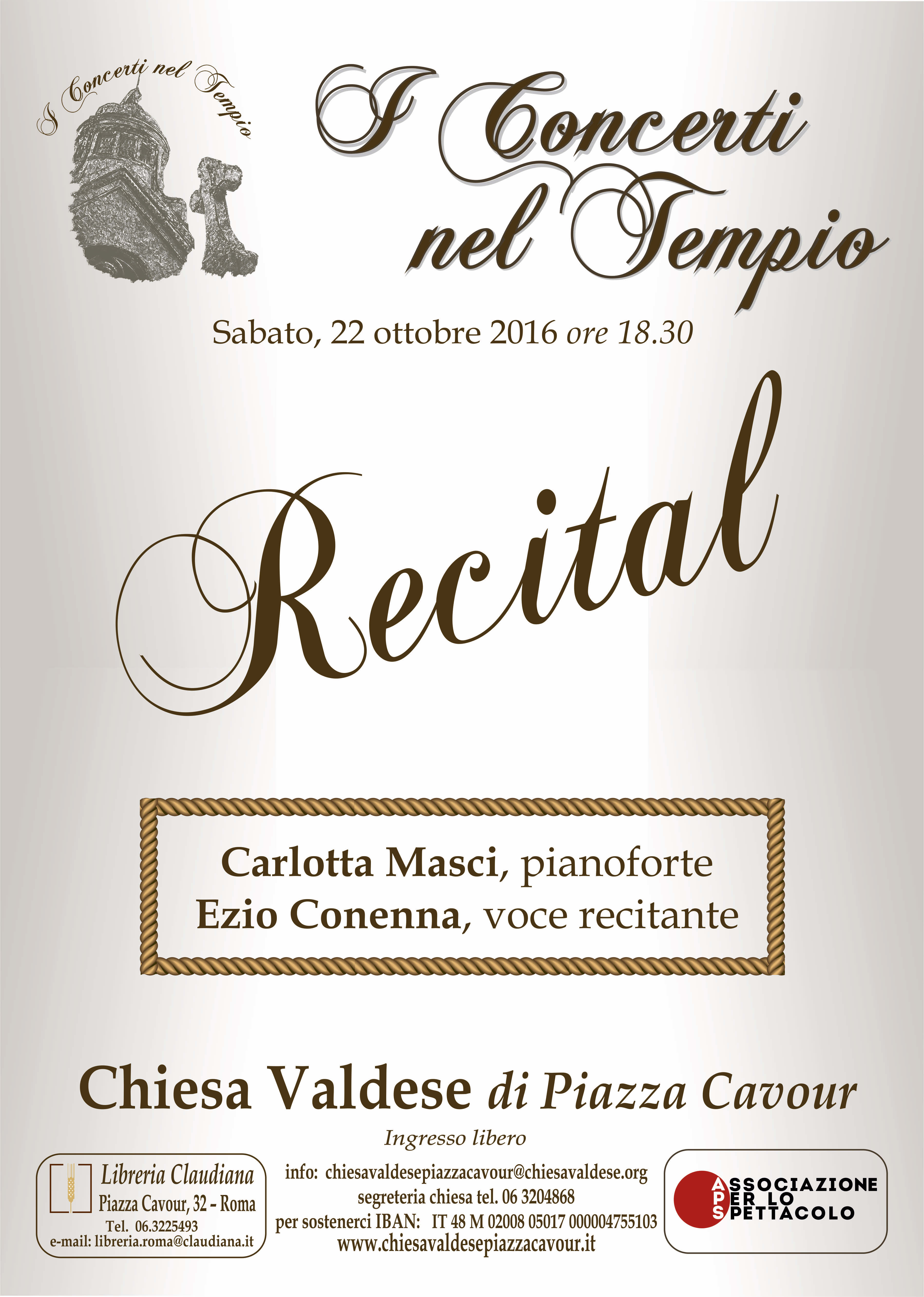 Poster — Recital — Carlotta Masci
