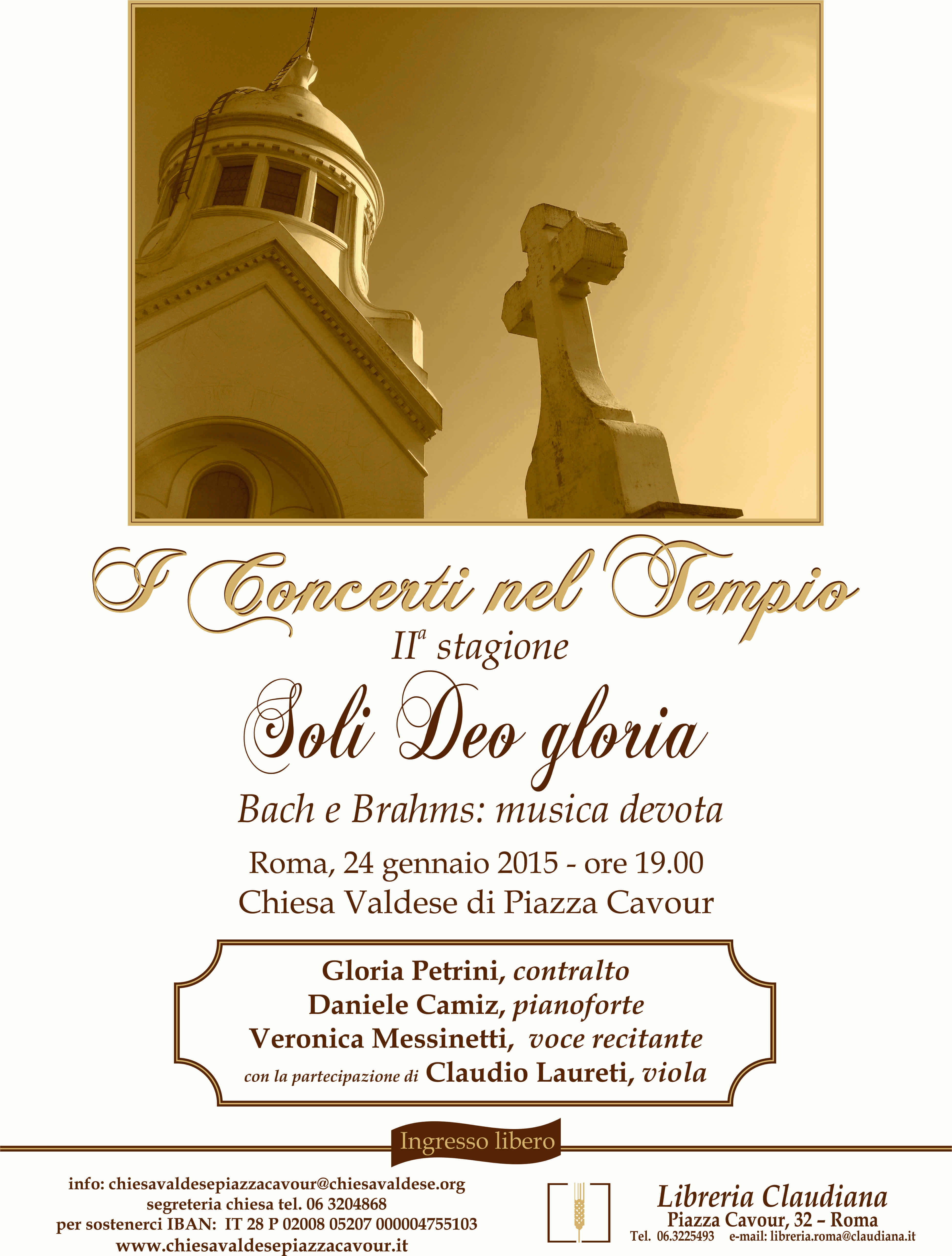 Poster — Soli Deo gloria — Bach e Brahms: musica devota
