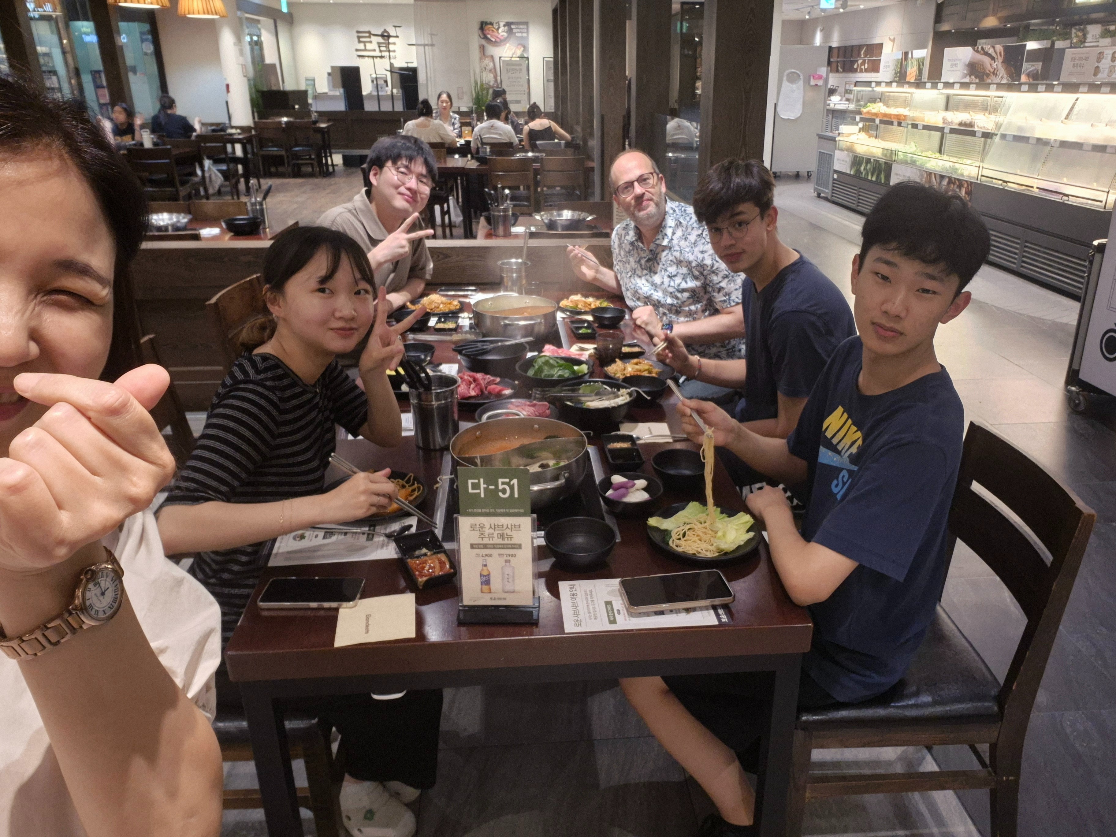 Dinner with some members and teachers of The Classic On during the rehearsal period.