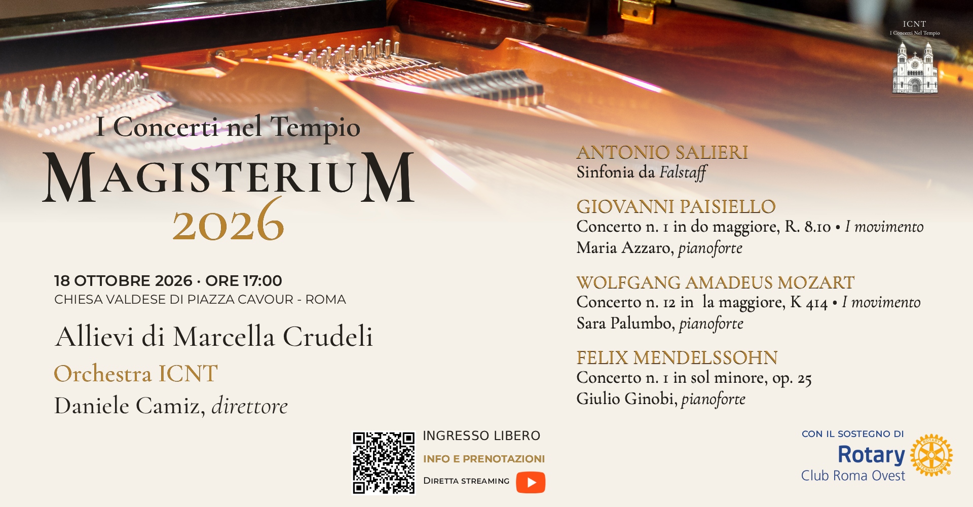 Magisterium 2026: il concerto finale con l’Orchestra ICNT