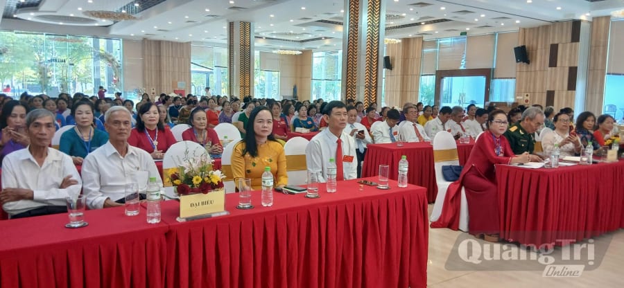Các đại biểu tham dự Đại hội Liên chi Hội Giáo dục chăm sóc sức khoẻ cộng đồng tỉnh. - Ảnh: H.Đ