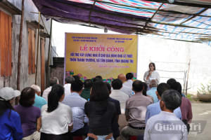 Khởi công xây dựng nhà ở cho hộ gia đình khó khăn tại xã Tân Gianh