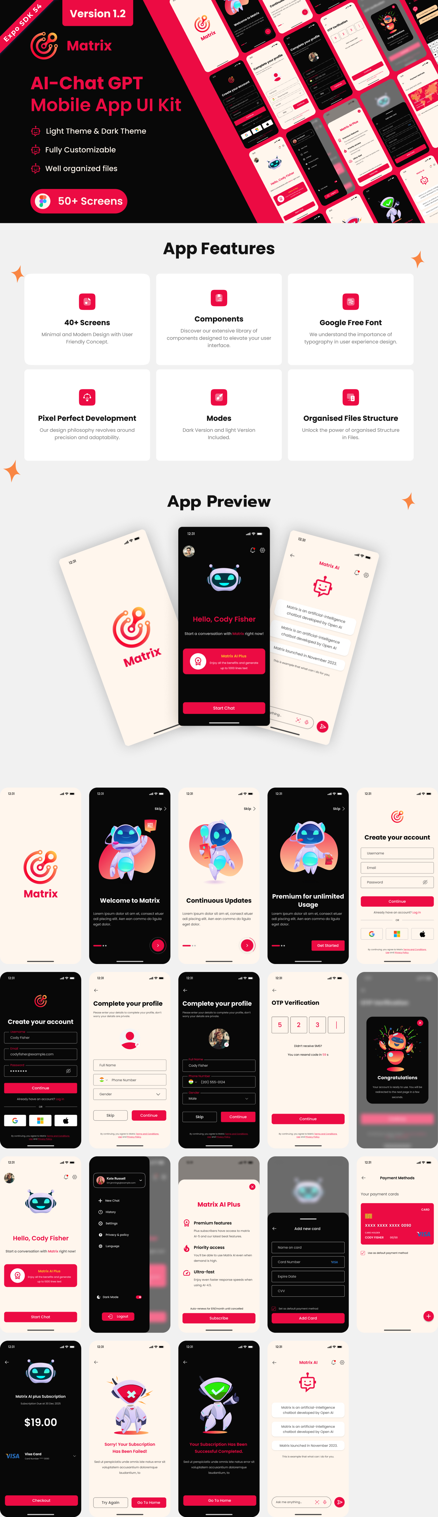 Matrix – AI Chatbot App | GPT-Powered React Native Template