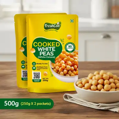 Cooked White Peas (White Vatana)