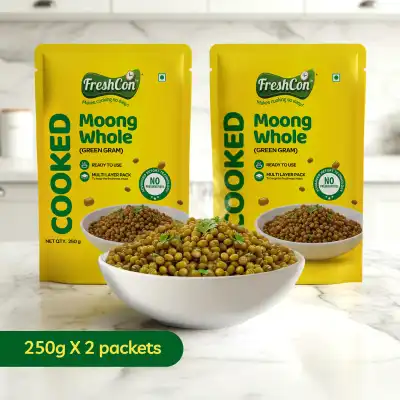 Cooked Whole Moong (Green Gram)