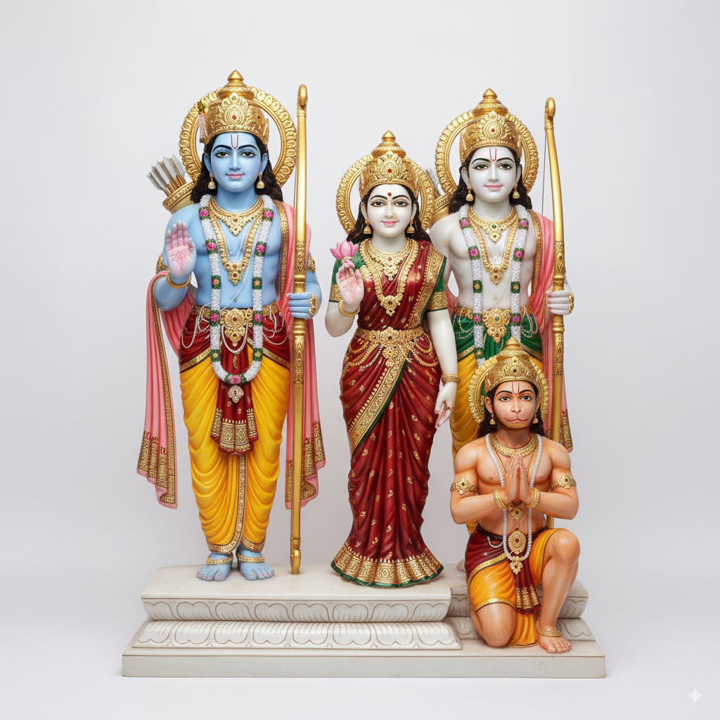 Rama Family Idols(with hanuman)