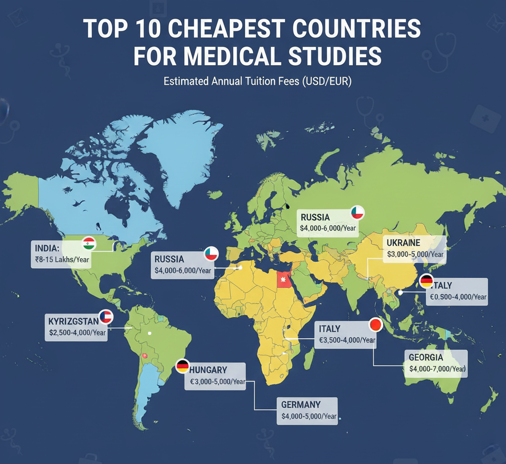 Students studying medicine abroad