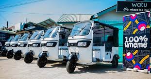 Electric bajaj on Dar es Salaam streets