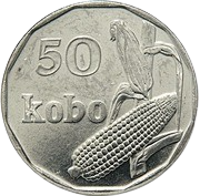 50 Kobo, Small size silver, Zinc composition color year 2006