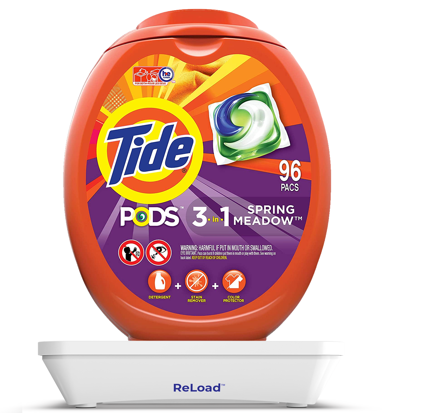 Tide PODS® Laundry Detergent Spring Meadow Scent setting on the Tide Smart Tray