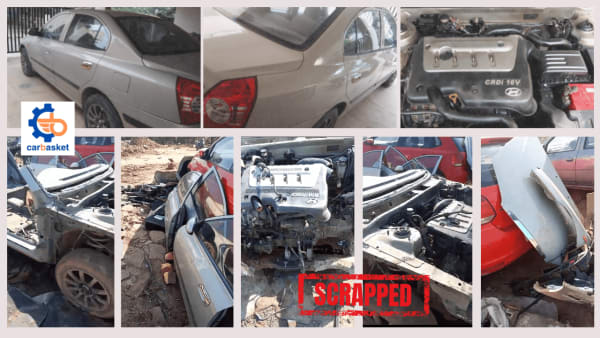 Hyundai Accent car pickup for scrap in Bangalore Karnataka by CarBasket - old sedan scrapping and eco friendly car recycling company