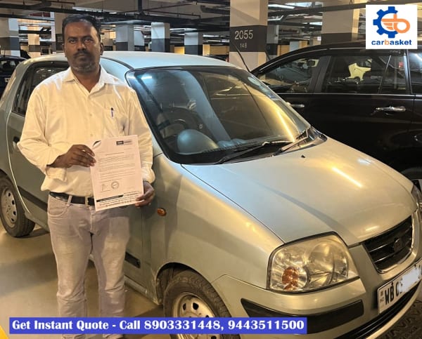 Hyundai Santro car scrap pickup in Hyderabad by CarBasket - old car buyers, vehicle scrapping company and car recycling service
