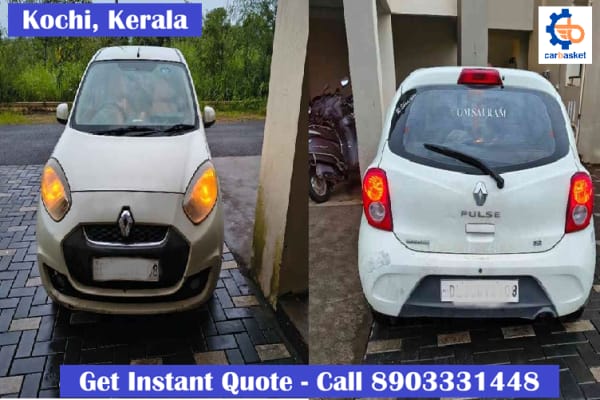 Renault Plus car pickup for scrap in Kochi Kerala by CarBasket - old car scrapping, vehicle recycling and doorstep scrap pickup service