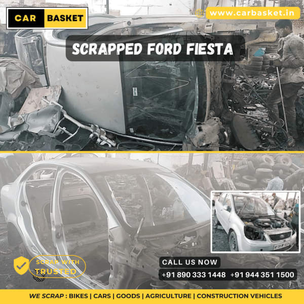 Ford Fiesta car pickup for scrap by CarBasket - sedan scrapping service, old car dismantling and vehicle recycling company