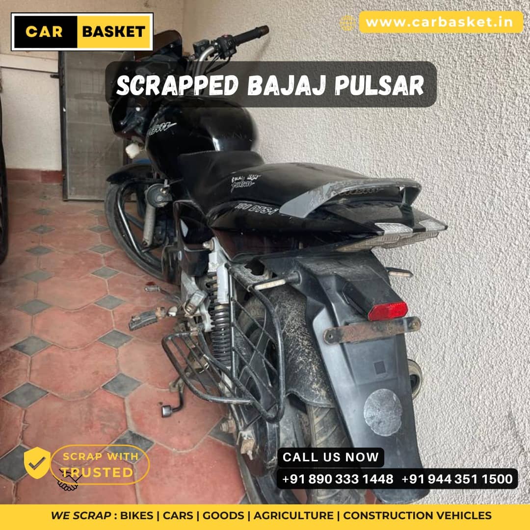 Scrap Your Old Bajaj Pulsar Bike Legally with Carbasket Across India