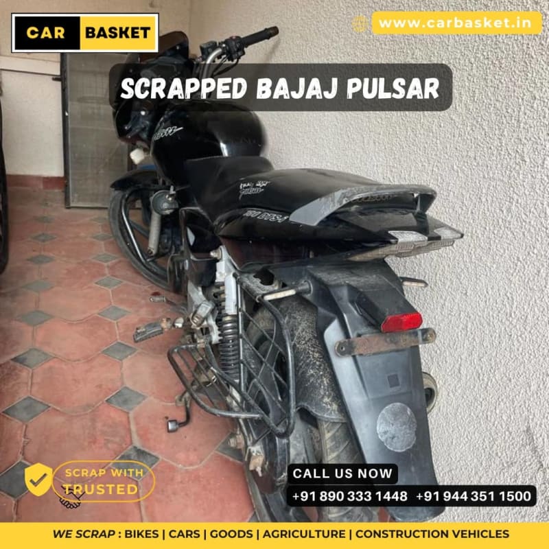 Scrap Your Old Bajaj Pulsar Bike Legally with Carbasket Across India