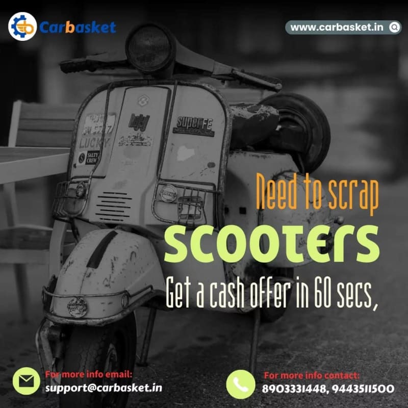 Scrap Your Old Bajaj Chetak, Bajaj Super Legally with Carbasket Across India in India
