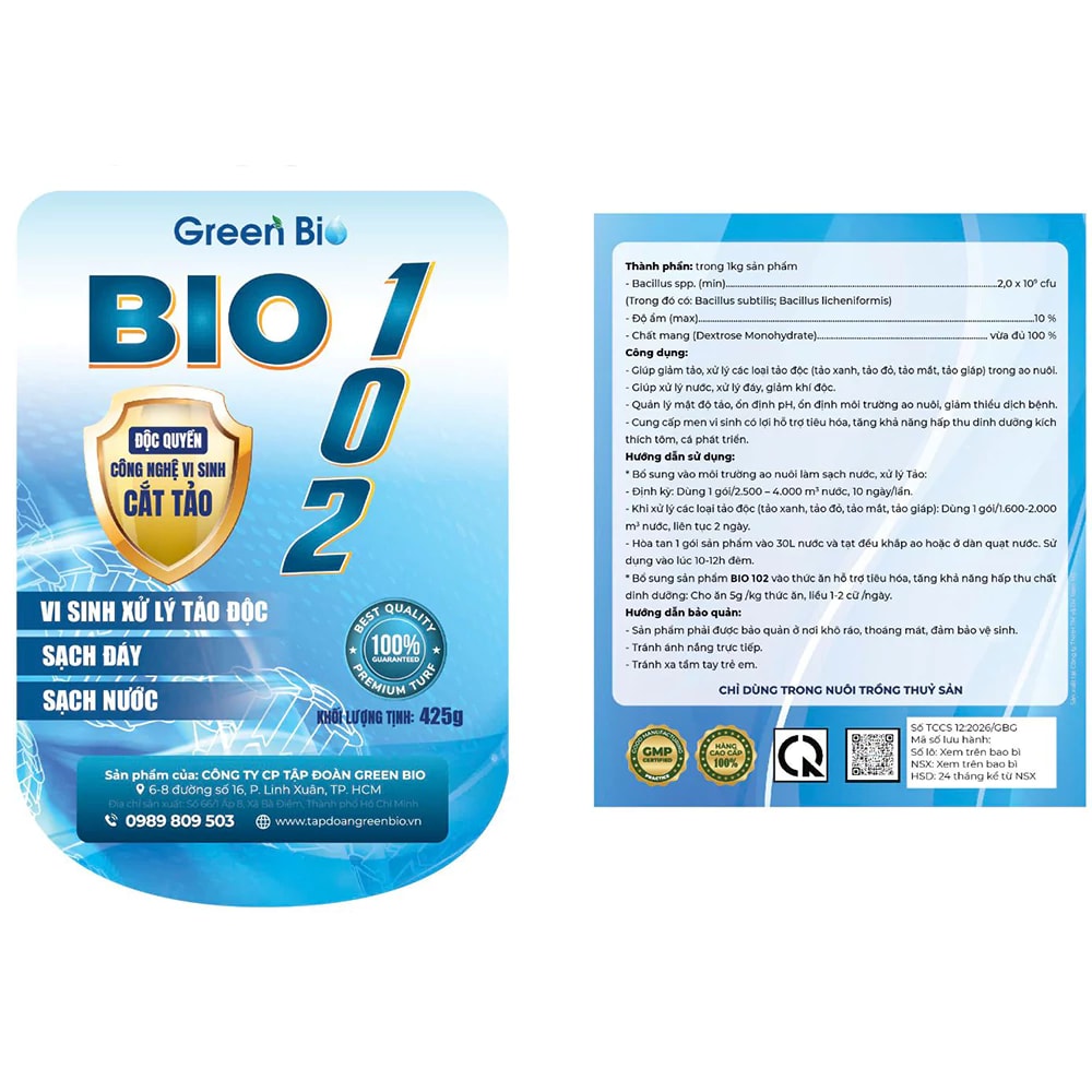 Nhãn sản phẩm Bio 102