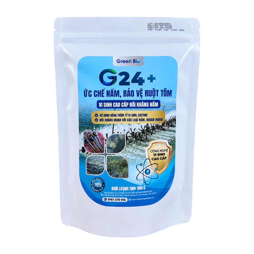 G24 – Vi sinh cao cấp diệt nấm đồng tiền, nấm chân chó cho ao tôm